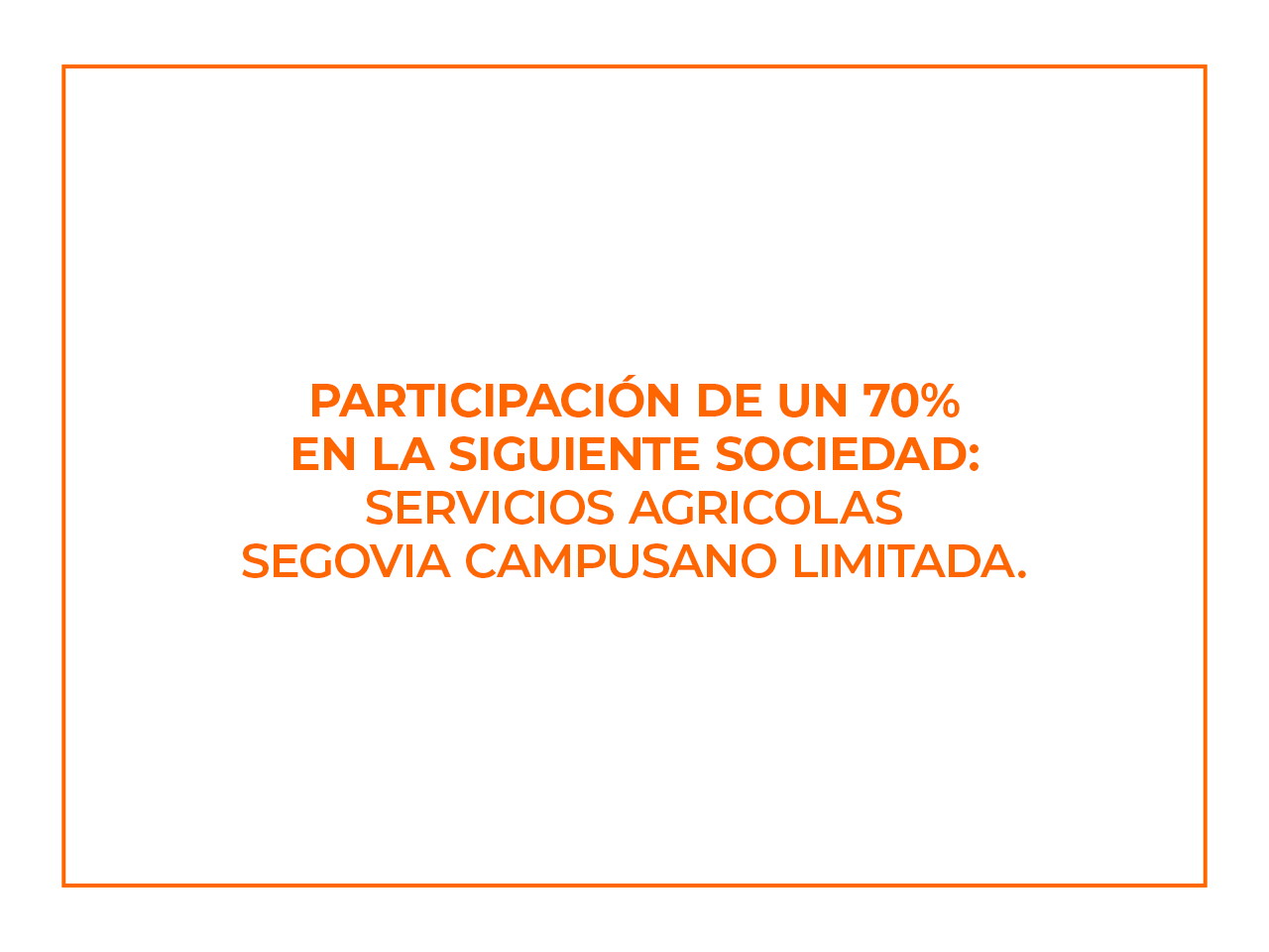 Participación en Sociedad - Deudor Carlos Segovia